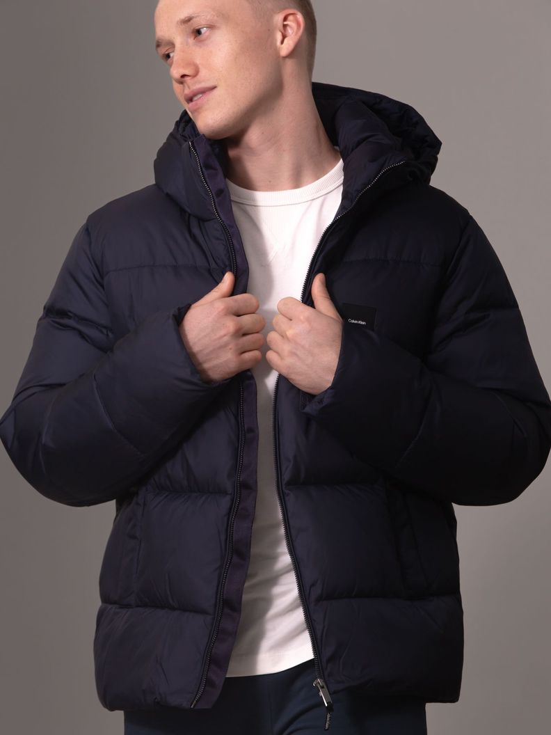 Parka de Gorro Quilt Puffer Azul Calvin Klein-4