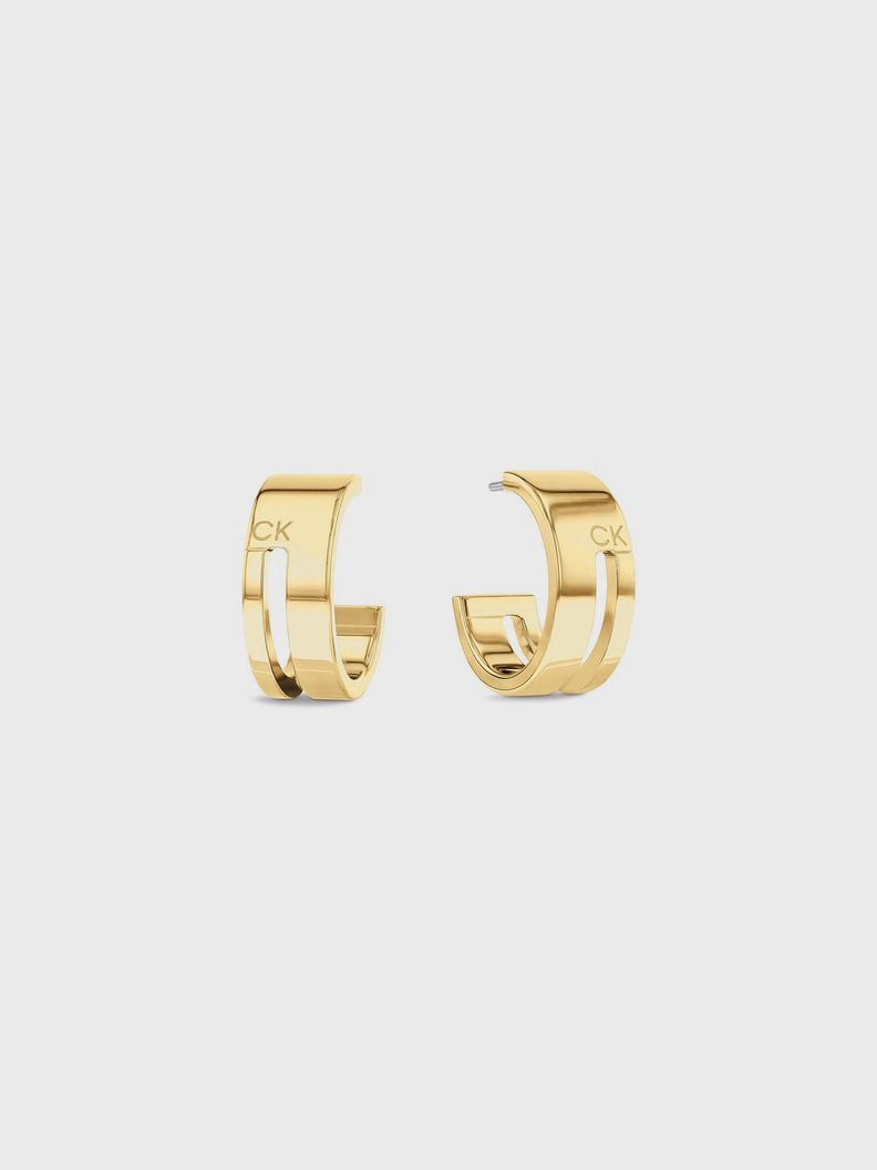 Aros Argolla Sculptural Hoop Dorado Calvin Klein-0