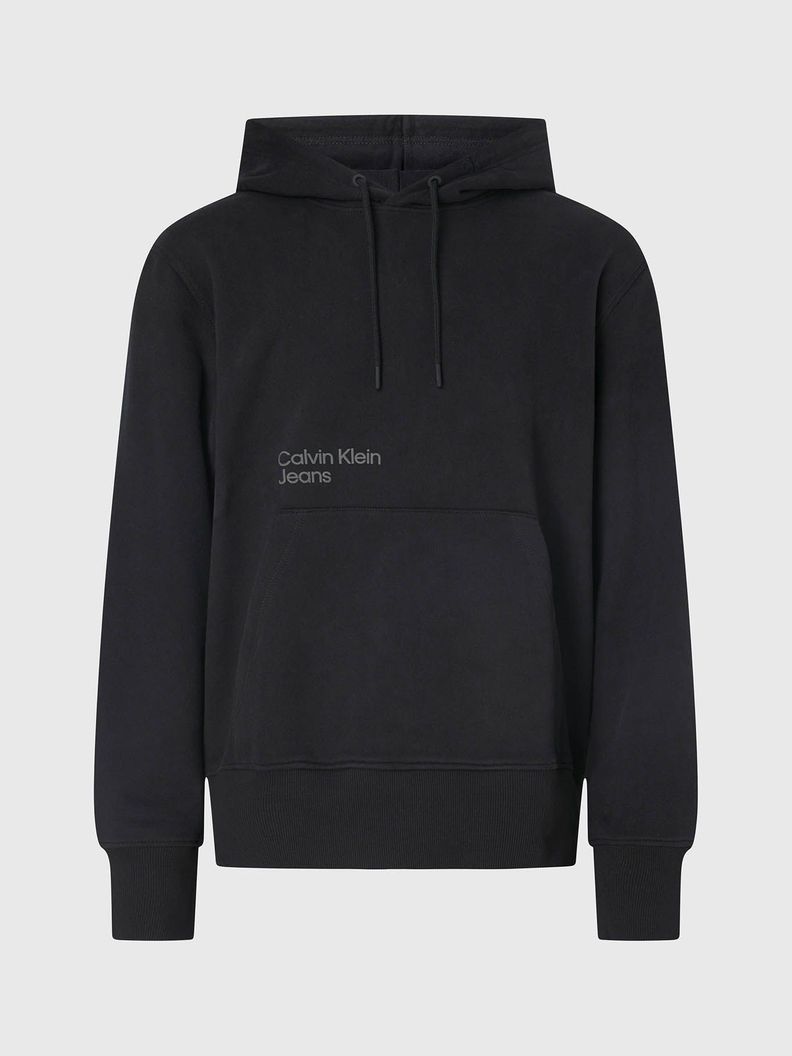 Sudadera holgada con capucha y logo en la parte trasera Negro Calvin Klein-5