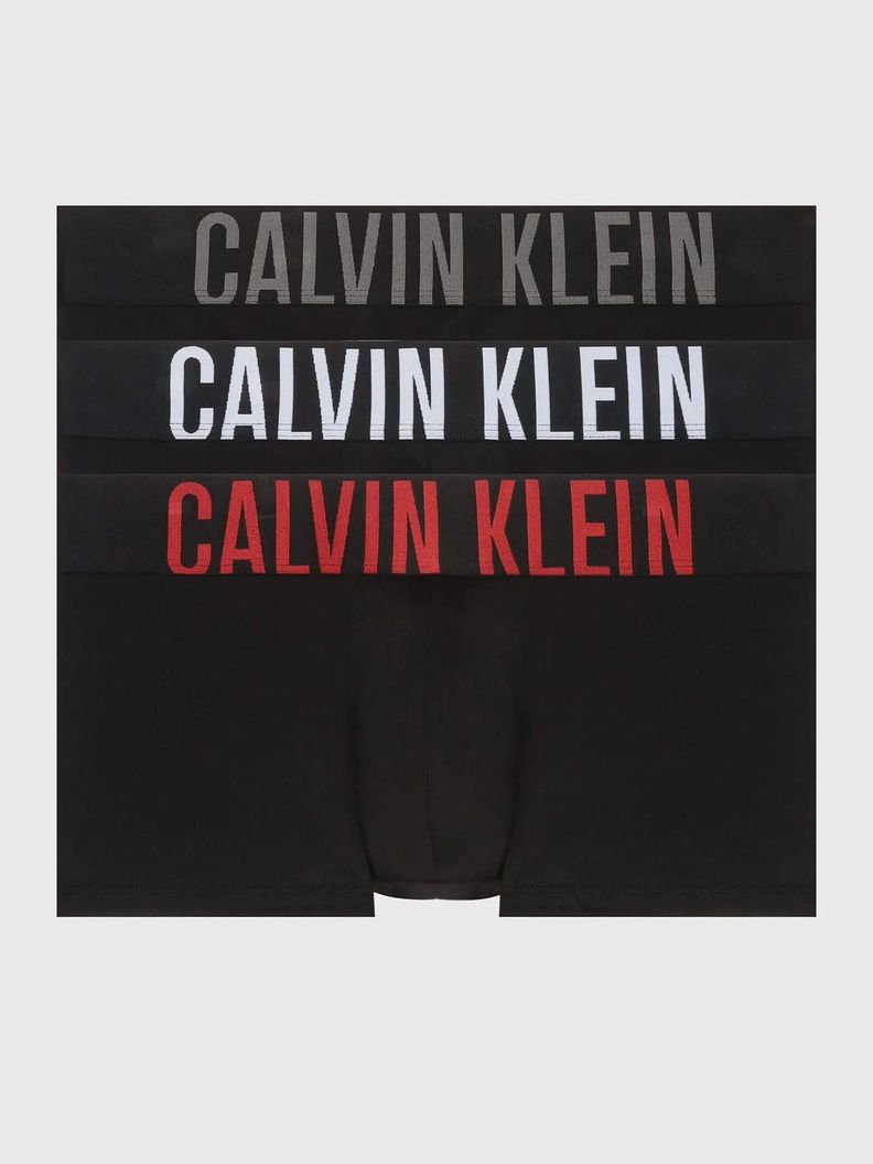 Pack 3 Bóxers Low Rise Trunk Intense Negro Calvin Klein-0