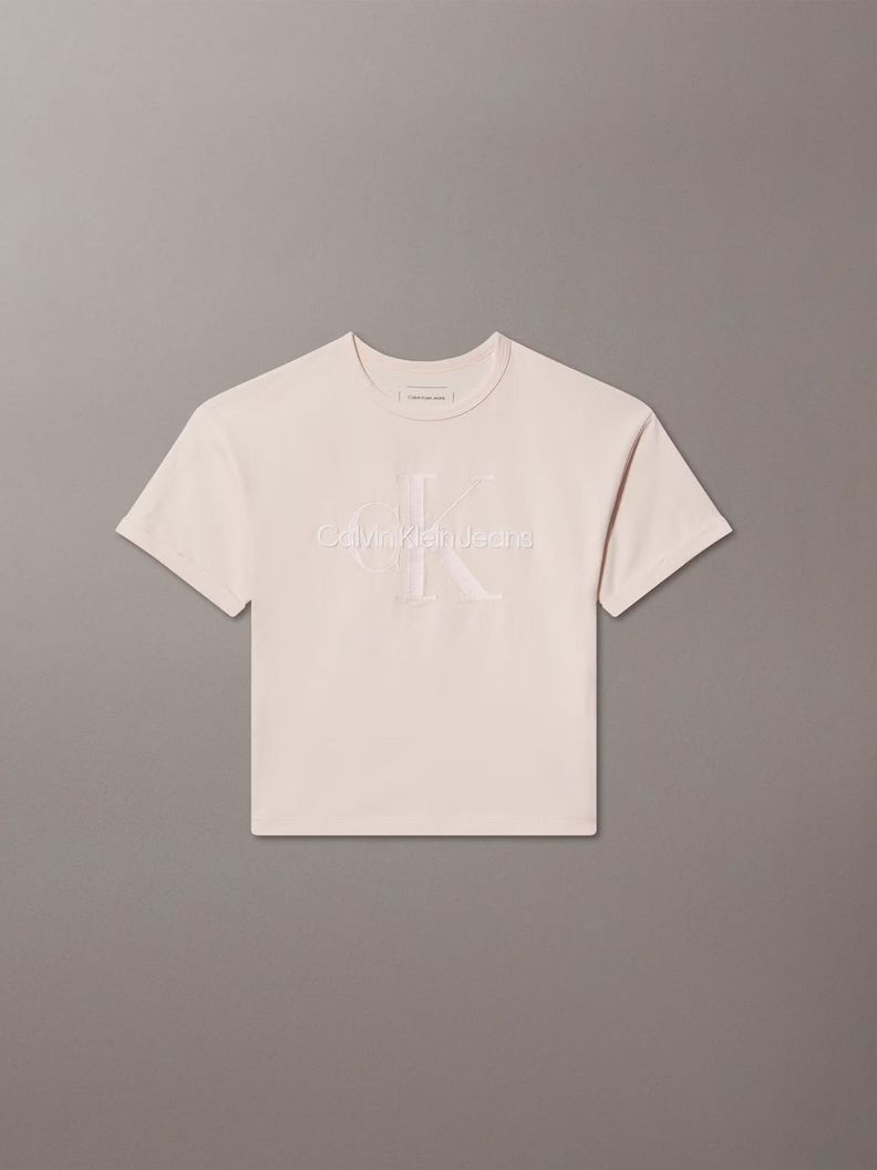 Polera Nina Seasonal Monologo Beige Calvin Klein