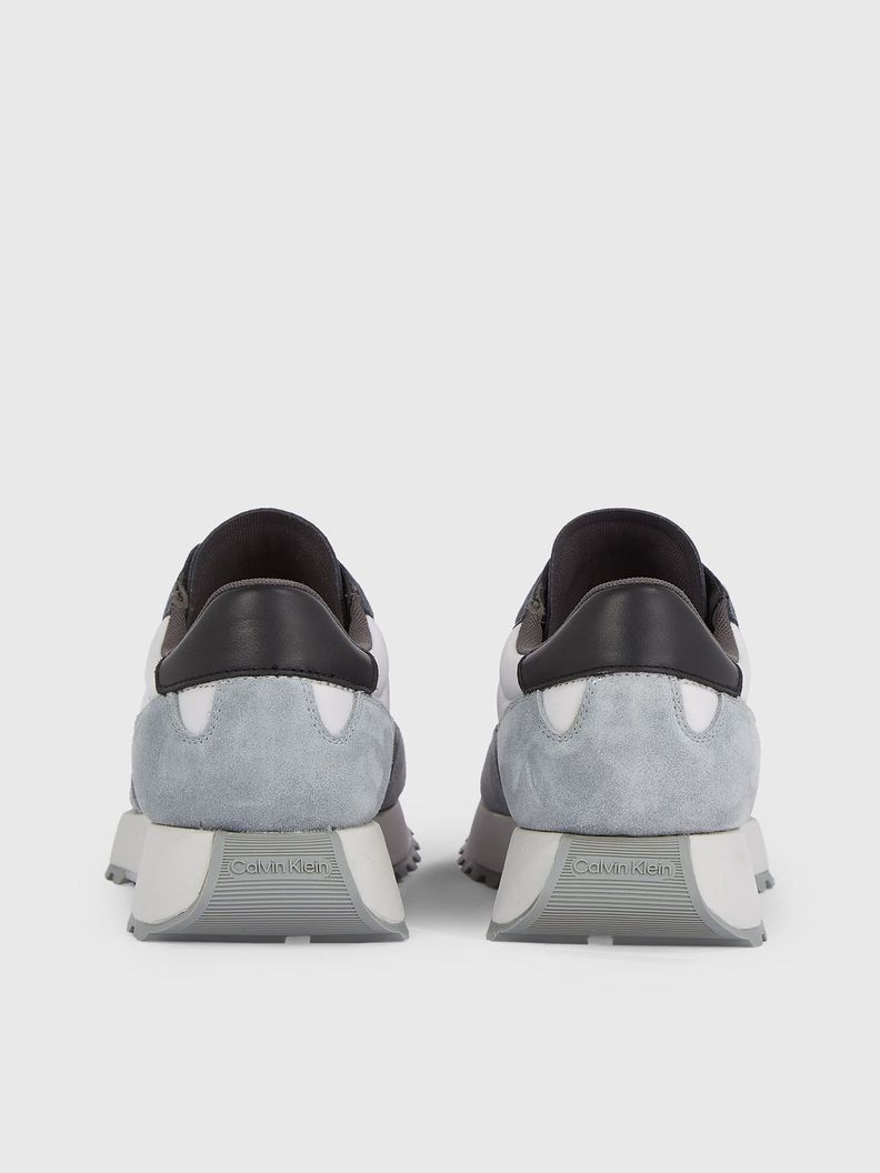 Zapatilla de Cuero Low Top Lace Mix Gris Calvin Klein-1