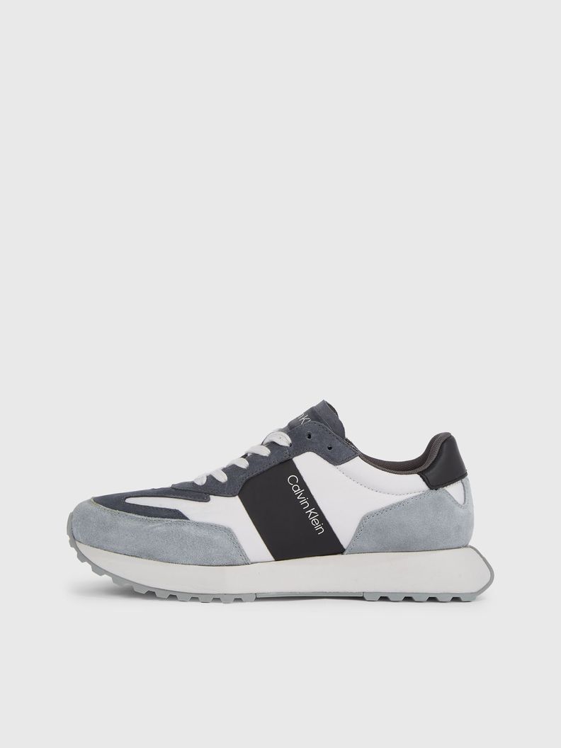 Zapatilla de Cuero Low Top Lace Mix Gris Calvin Klein-5