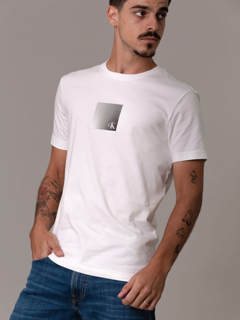 Polera Metallic Box Blanco Calvin Klein-0