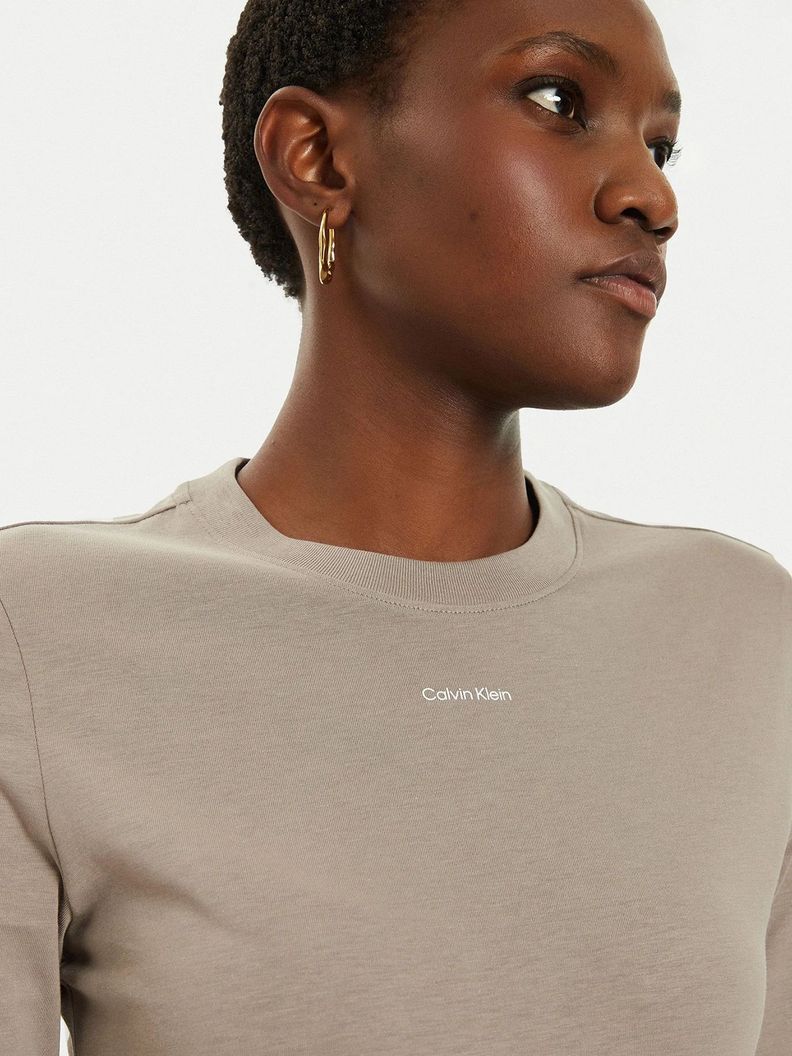 Polera Nano Logo Slim Gris Calvin Klein-3