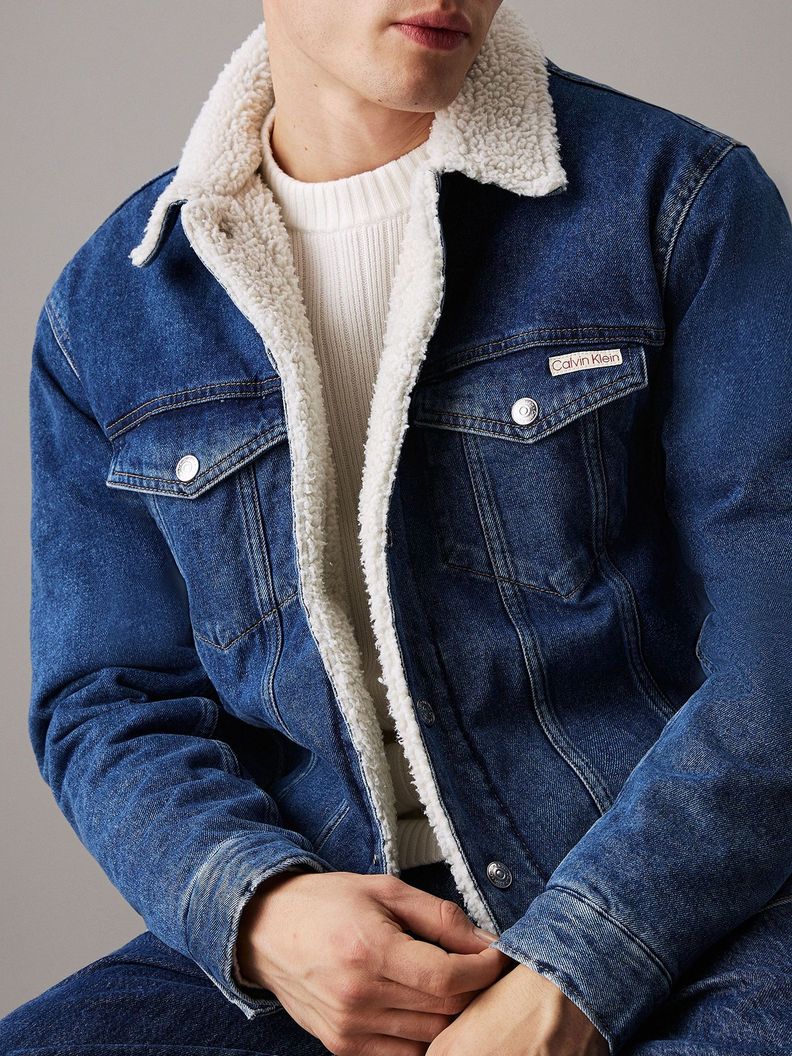 Chaqueta Denim Regular Sherpa Azul Calvin Klein-3