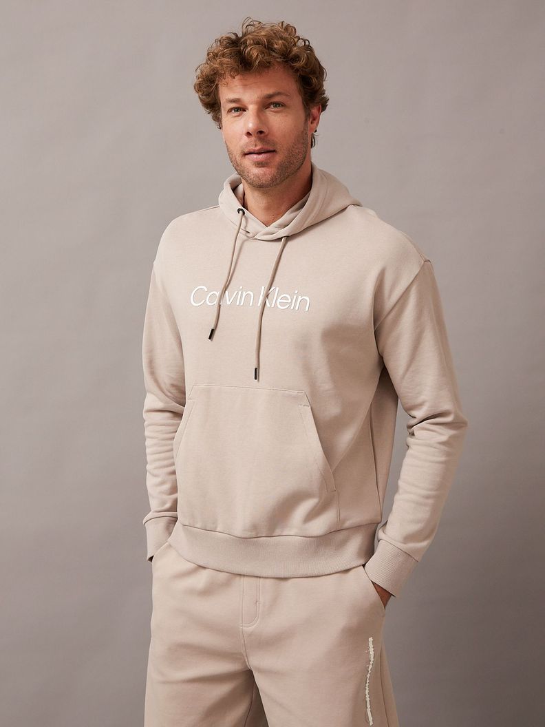 Polerón con Gorro Hero Logo Comfort Beige Calvin Klein-0