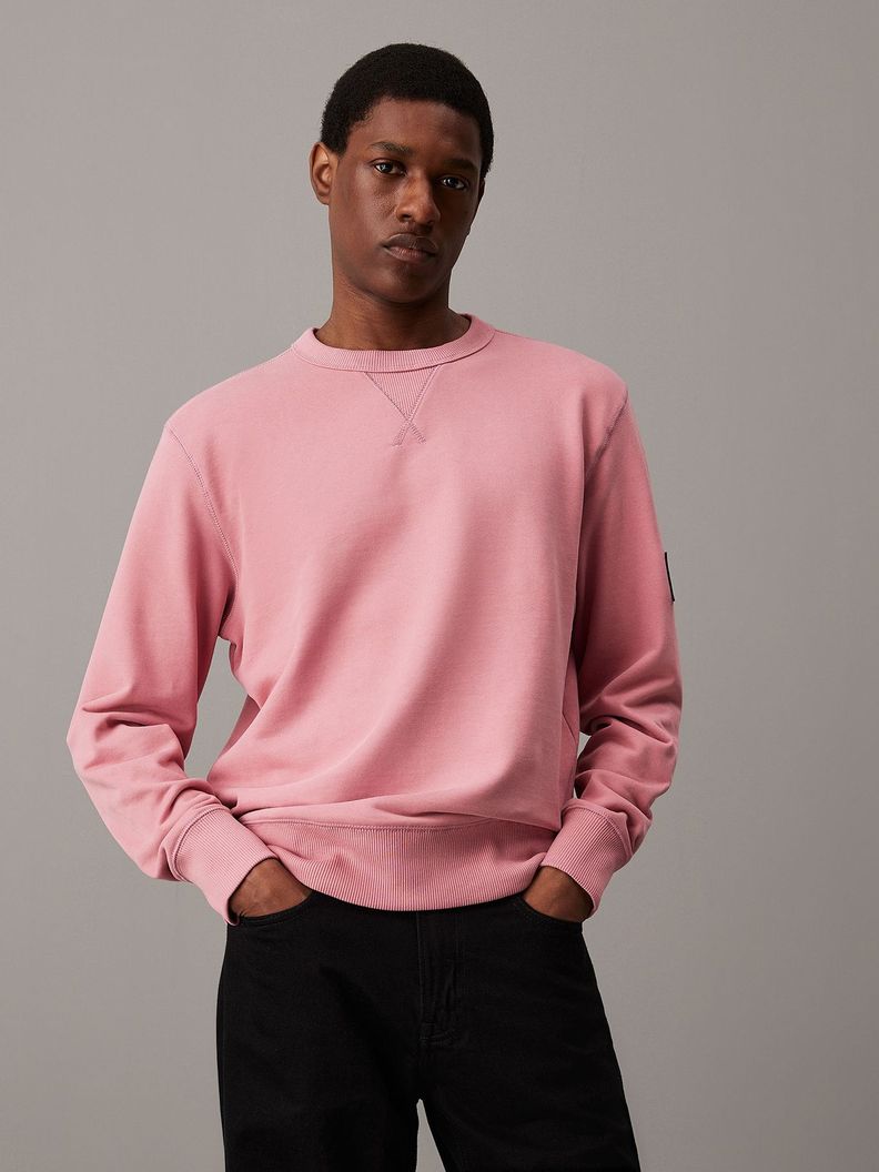 Polerón Badge Crew Neck L-G Rosado Calvin Klein-0
