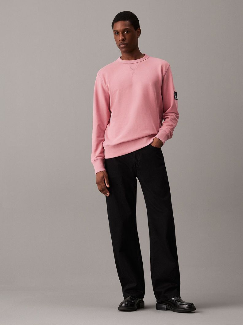 Polerón Badge Crew Neck L-G Rosado Calvin Klein-1