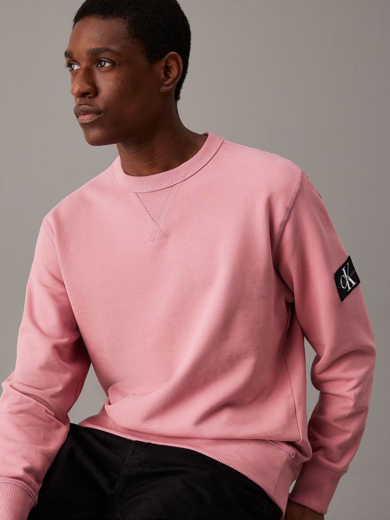 Polerón Badge Crew Neck L-G Rosado Calvin Klein-3