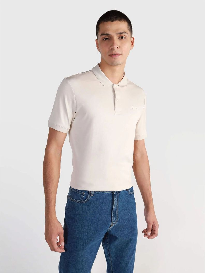 Polera Smooth Slim Beige Calvin Klein-0