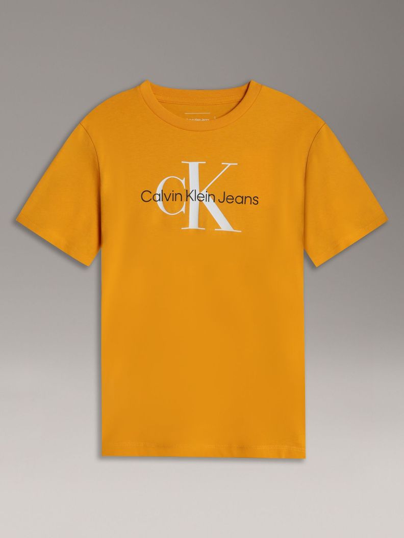 Polera Niño CK Monogram Amarillo Calvin Klein-0
