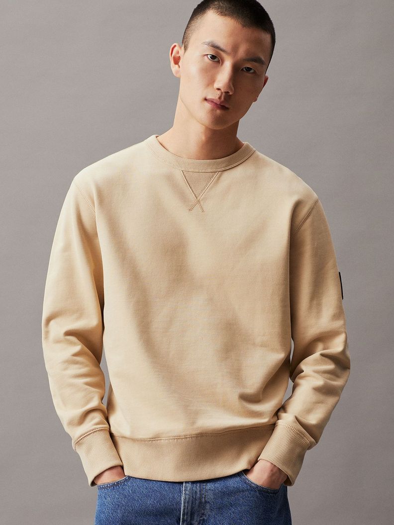 Polerón Badge Beige Calvin Klein-0