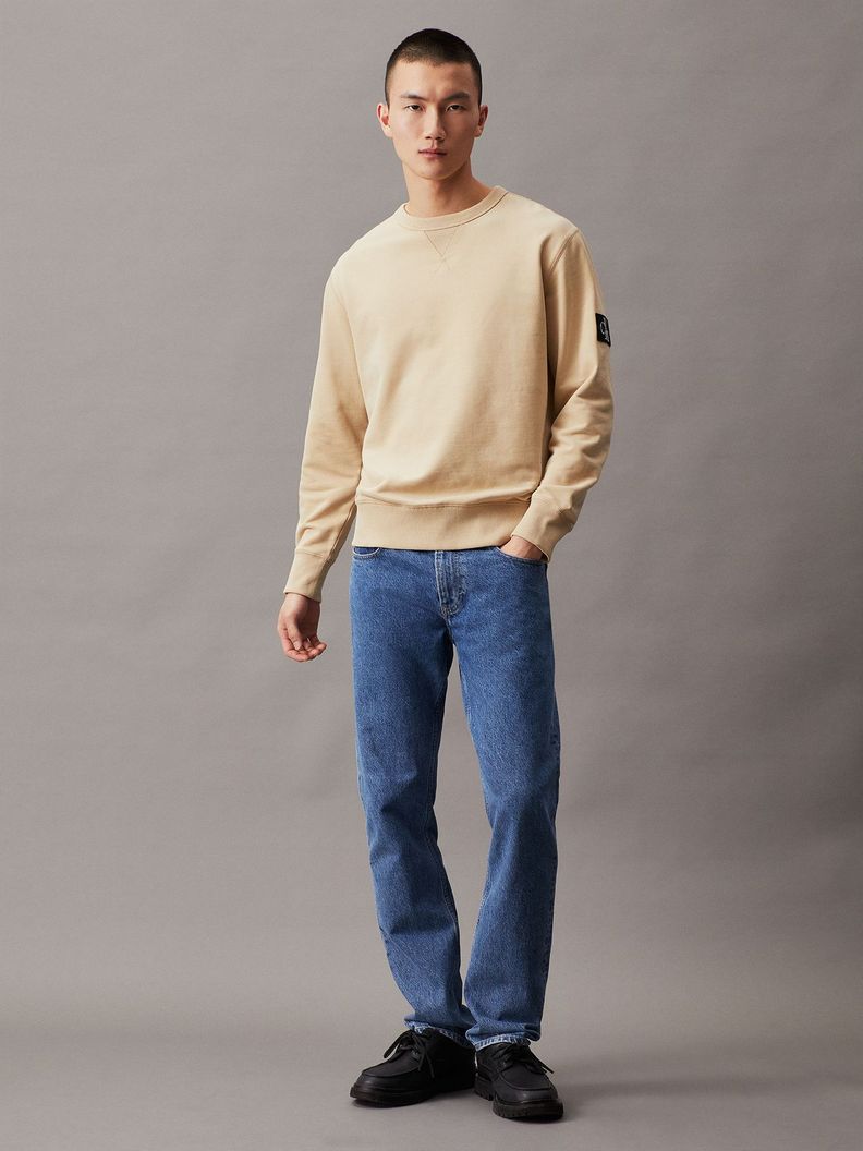 Polerón Badge Beige Calvin Klein-1