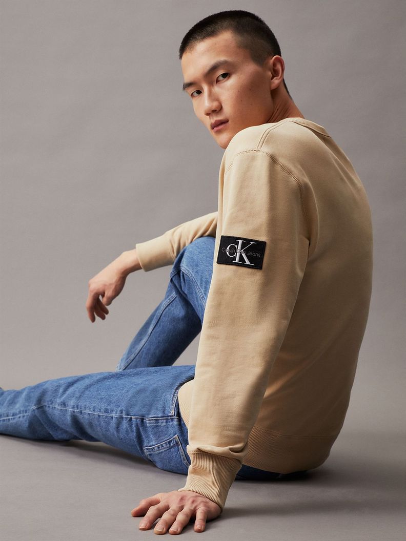 Polerón Badge Beige Calvin Klein-3