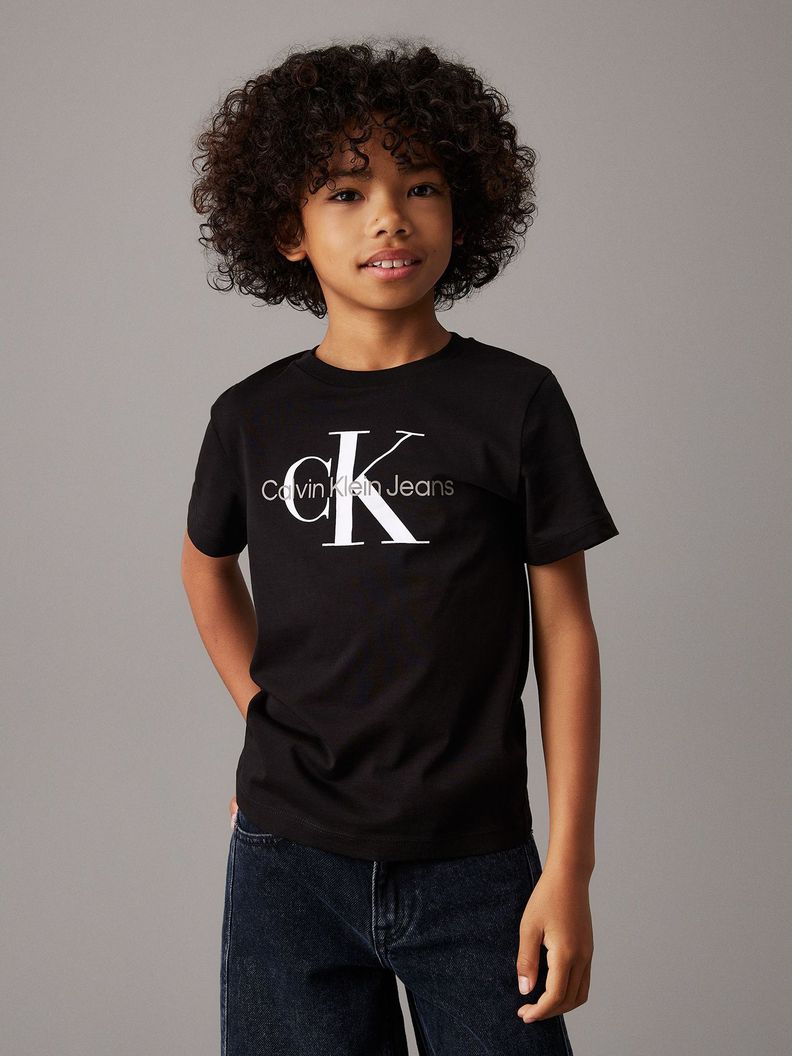 Polera Niño CK Monogram Negro Calvin Klein-0