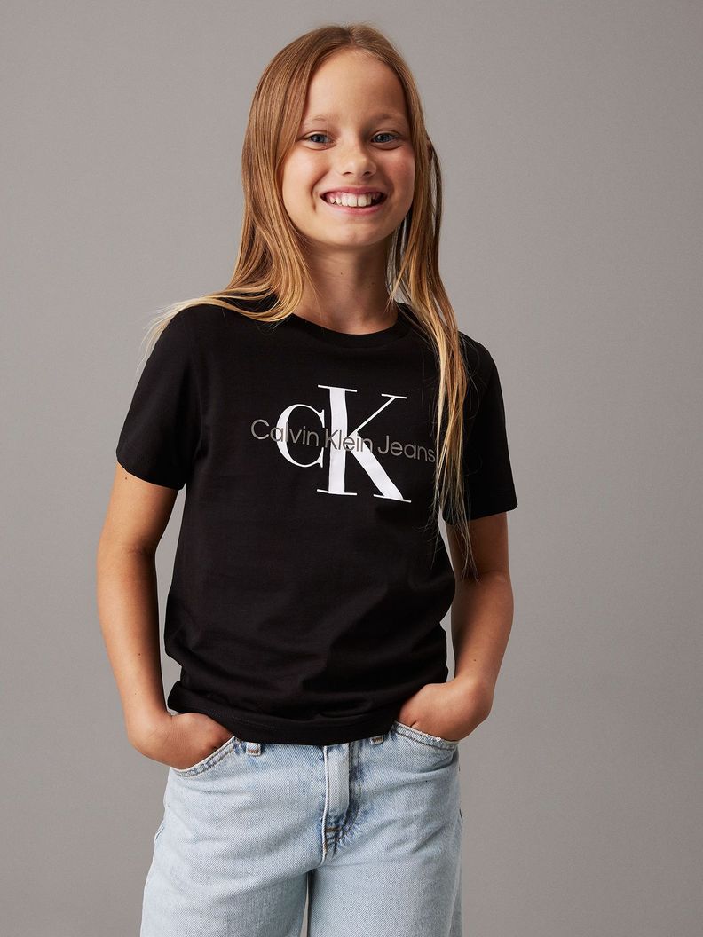 Polera Niño CK Monogram Negro Calvin Klein-1