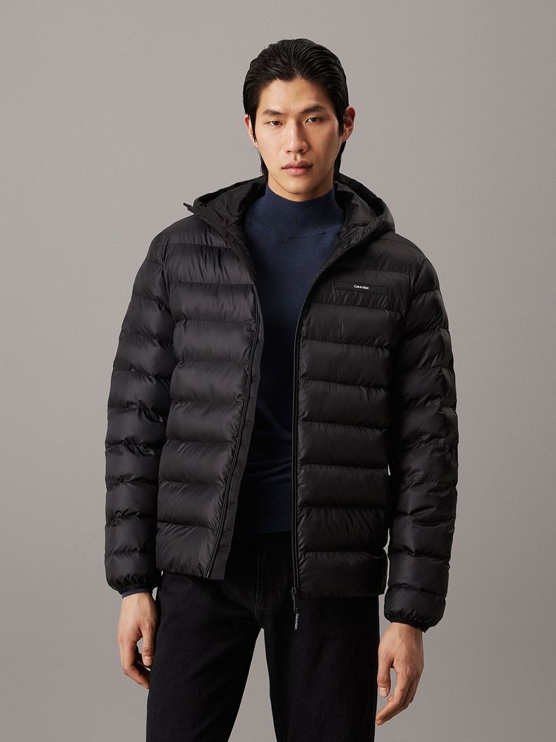 Parka con Gorro Recycled Puffer Negro Calvin Klein-0