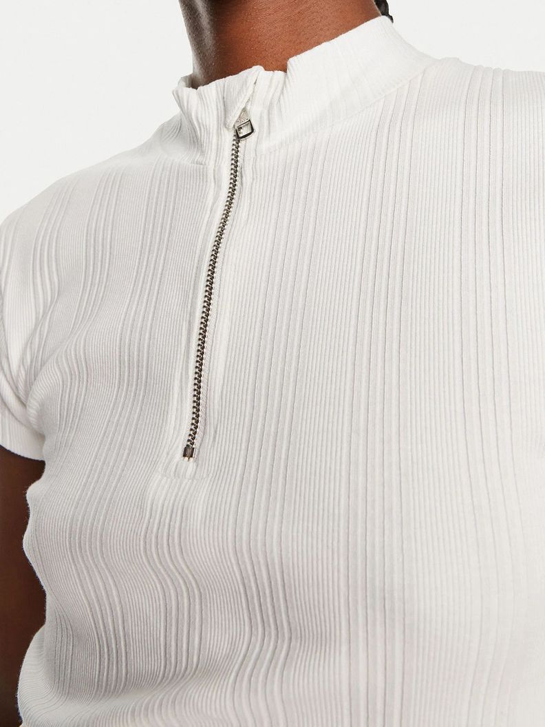 Blusa Variegated Rib Half Blanco Calvin Klein-3
