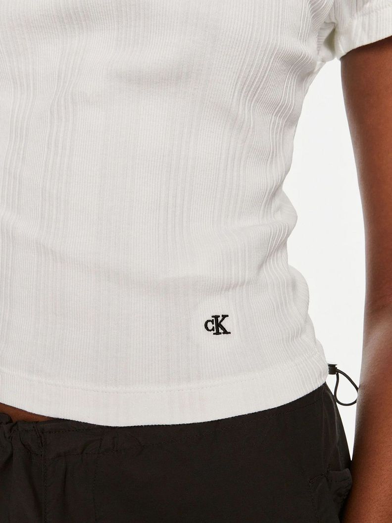 Blusa Variegated Rib Half Blanco Calvin Klein-4