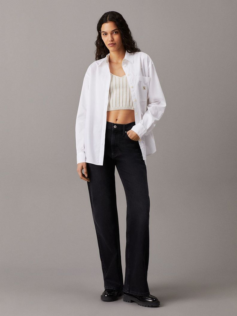 Camisa Woven Label Relaxed Blanco Calvin Klein-1