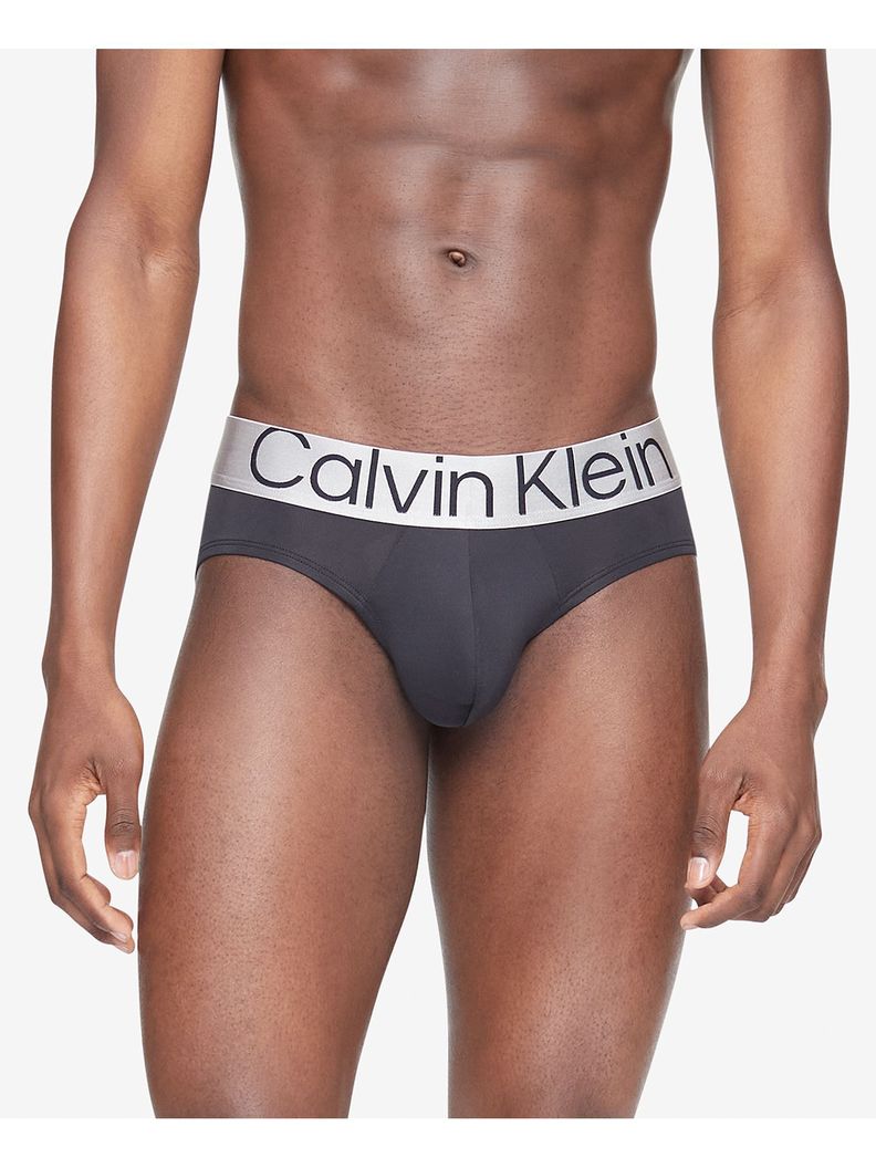 Pack 3 Slips - Steel Micro Negro Calvin Klein-1