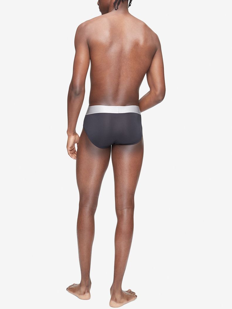 Pack 3 Slips - Steel Micro Negro Calvin Klein-2