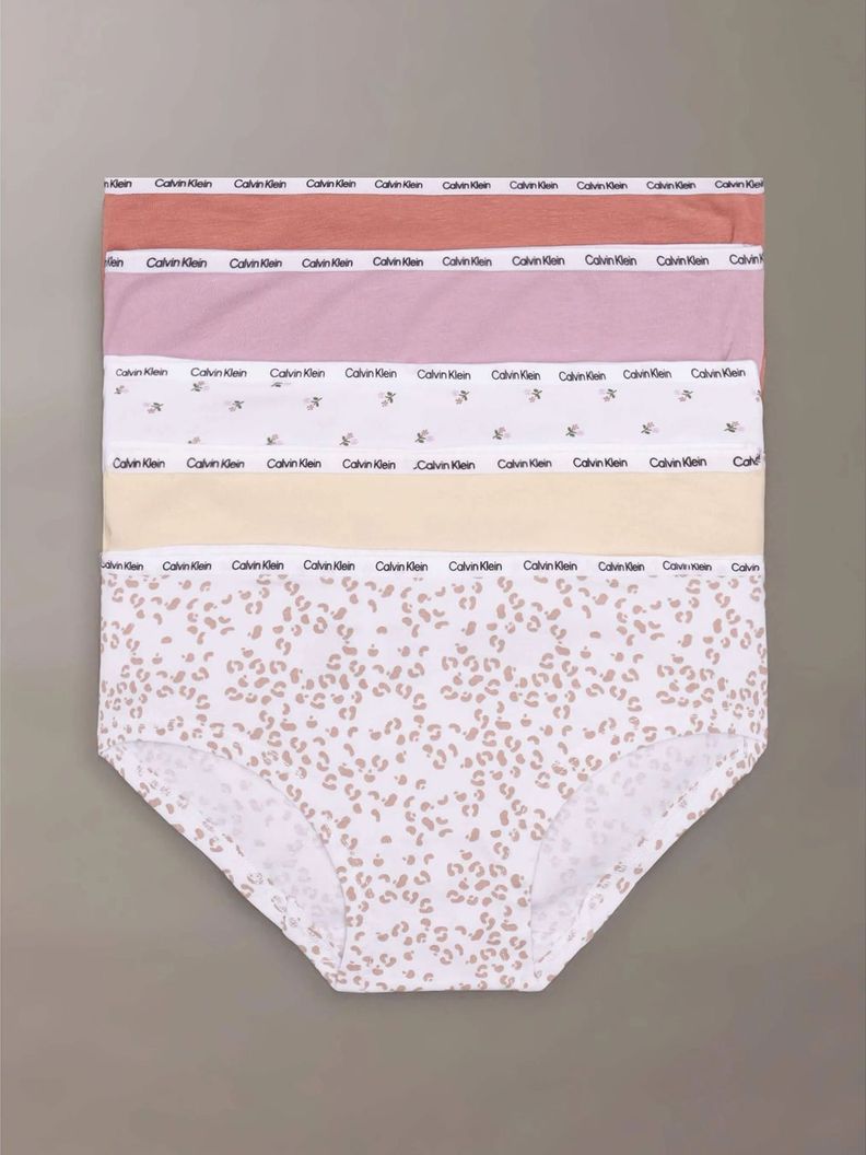 Pack 5 Calzones Hipster De Nina Multicolor Calvin Klein Surtido S