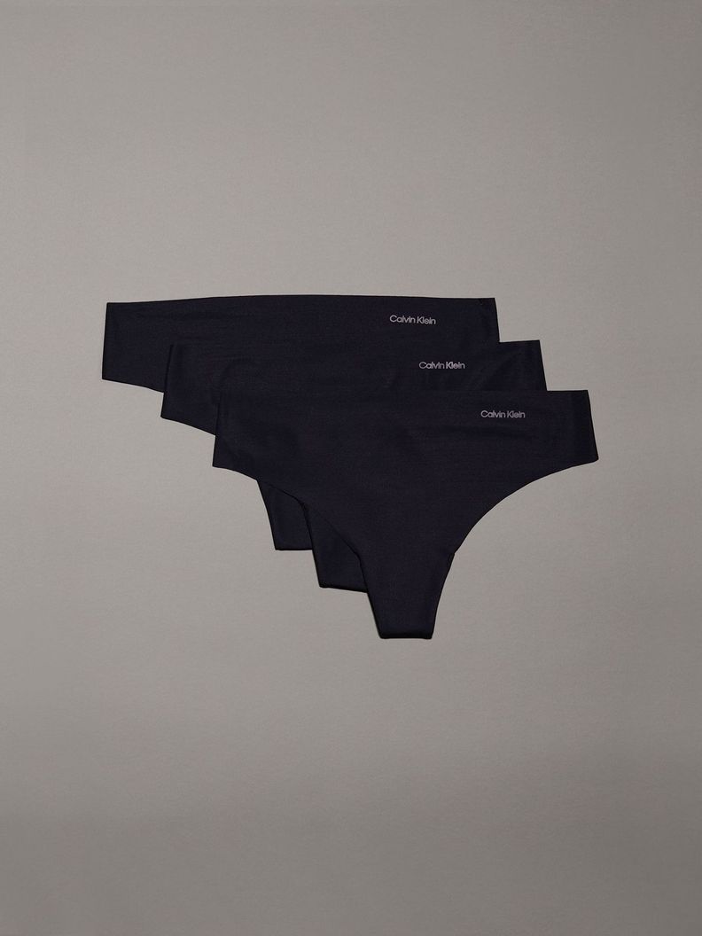 Pack 3 Colaless Invisible Micro Negro Calvin Klein-0