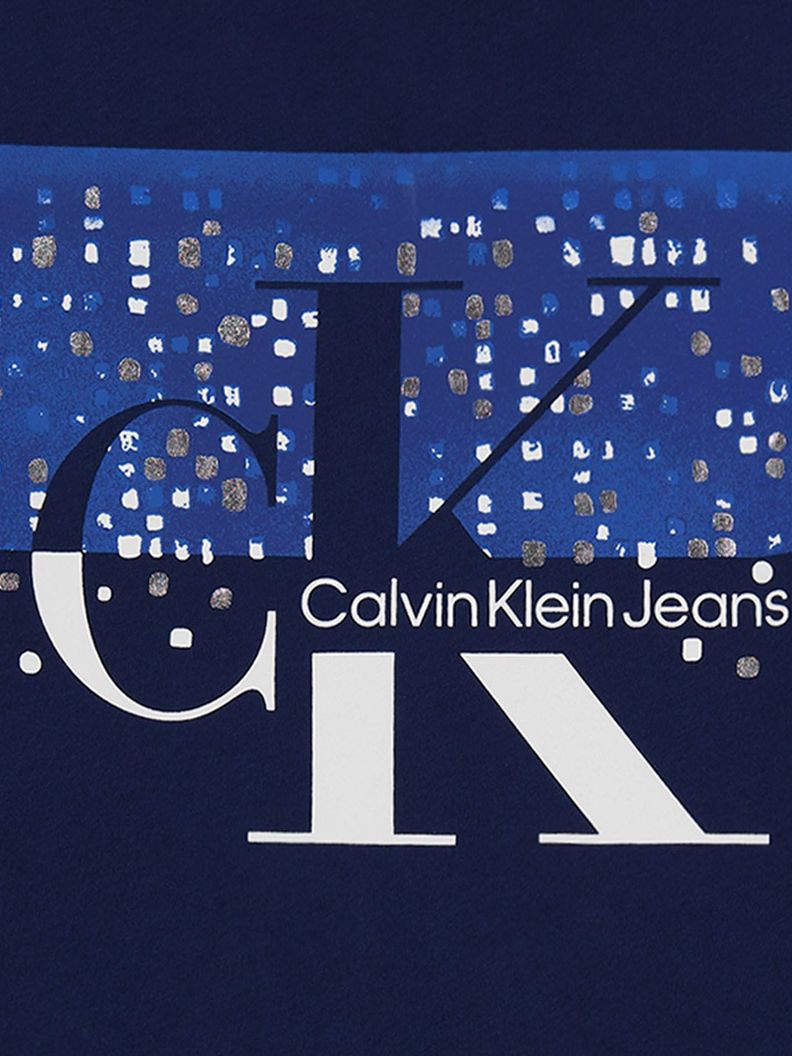 Polera Sparkle Monogram Azul Calvin Klein-1
