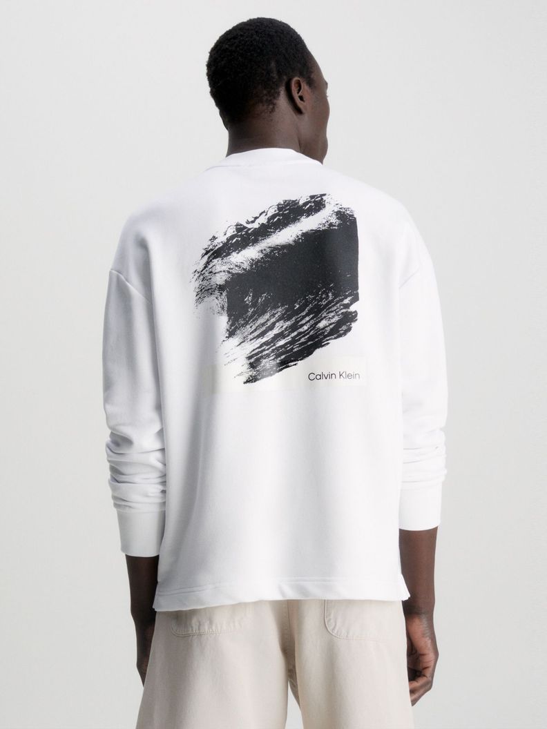 Polerón Back Print  Blanco Calvin Klein-2
