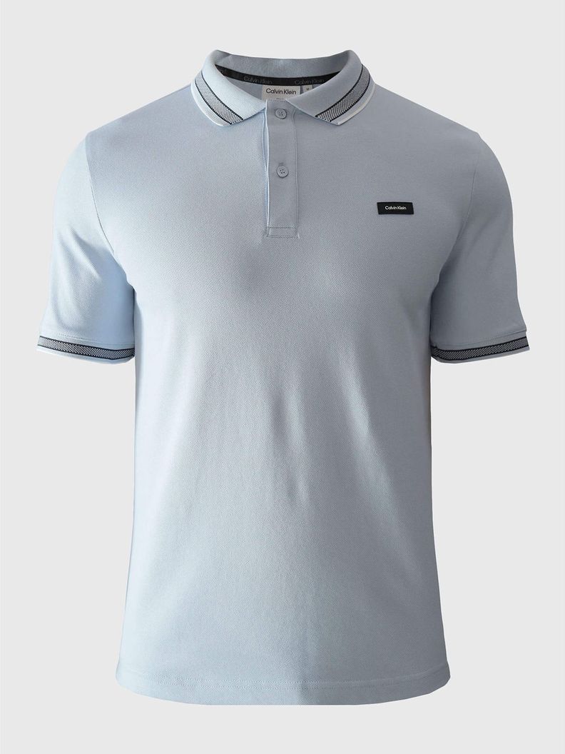 Polo Stretch Multi Tipping Azul Calvin Klein-4