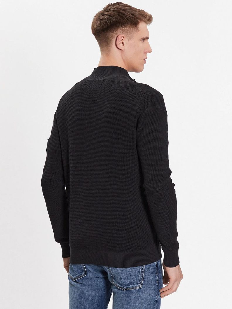 Sweater Core Badge Zip Through Negro Calvin Klein-2