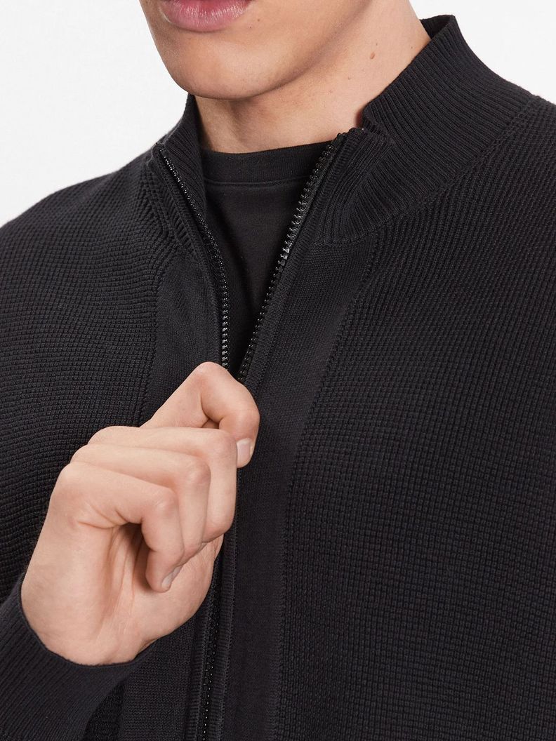 Sweater Core Badge Zip Through Negro Calvin Klein-3