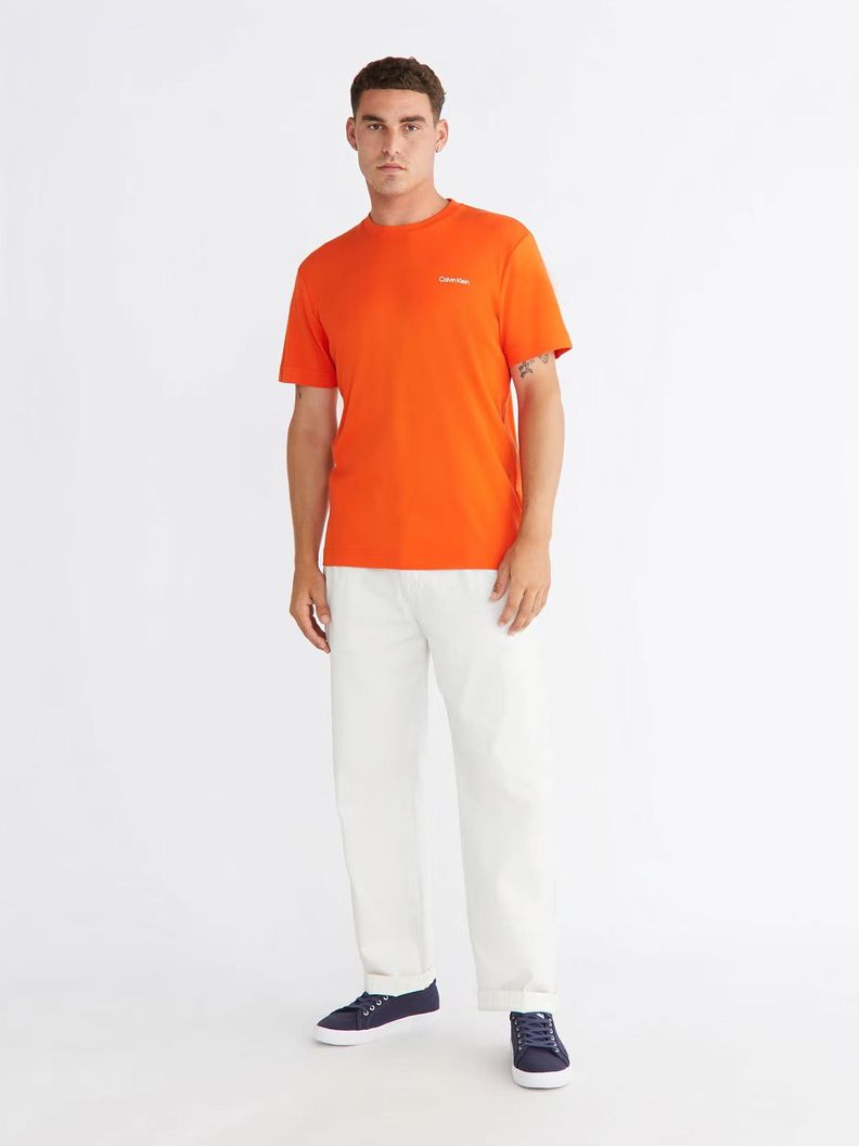 Polera Micro Logo Naranja Calvin Klein-1