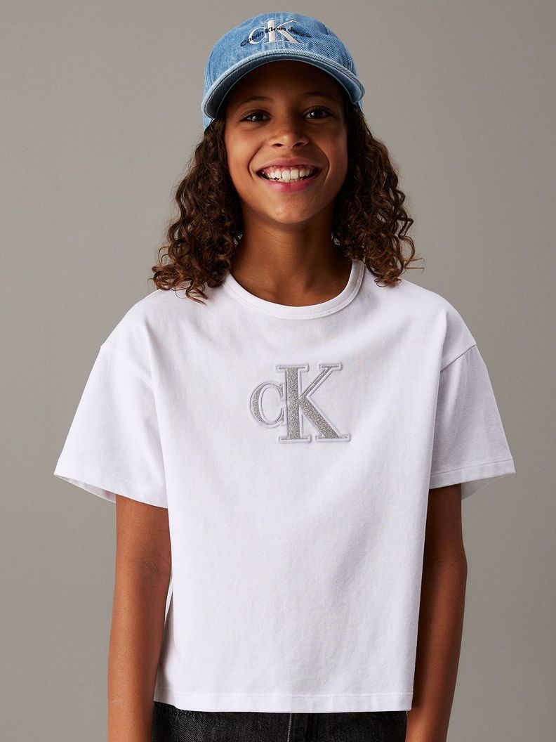 Polera Nina Metallic Blanco Calvin Klein 6