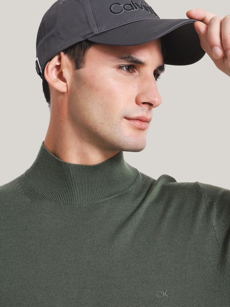 Sweater Cuello Alto Merino Mock Verde Calvin Klein-3