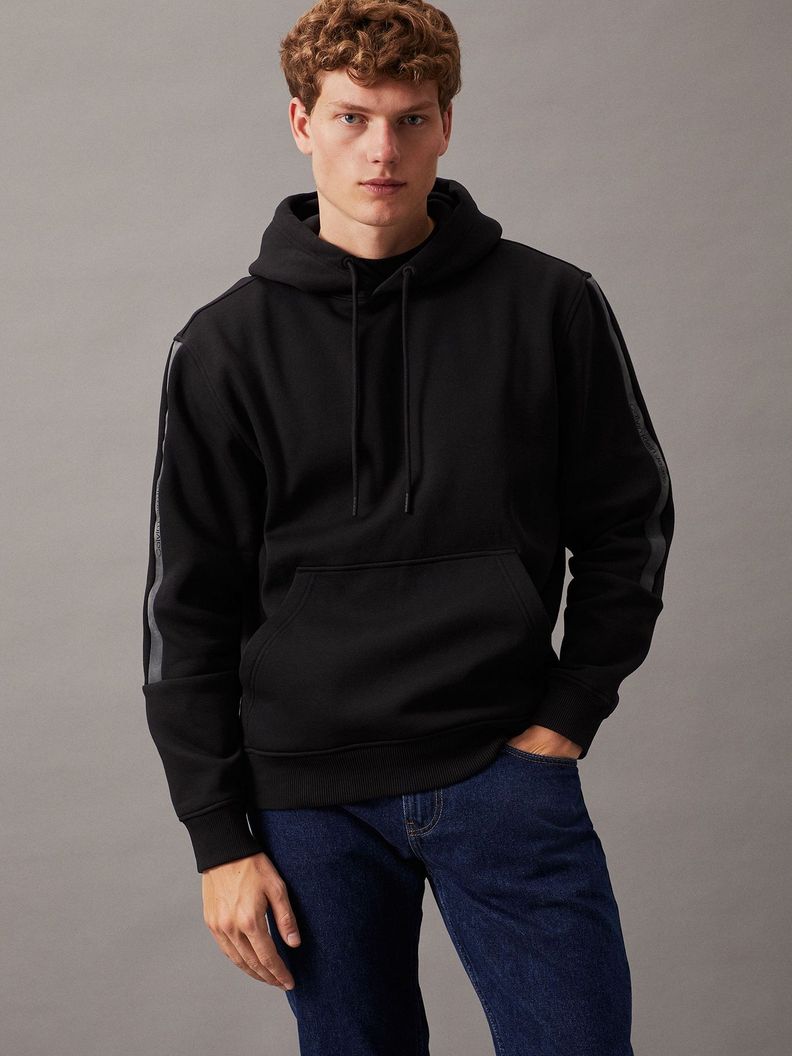 Polerón con Gorro Logo Tape Negro Calvin Klein-0