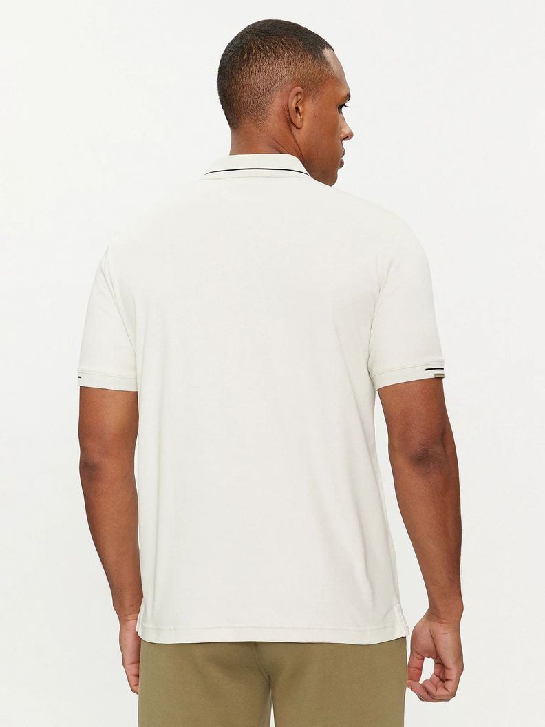 Polo Smooth Cotton Hombre Blanco Calvin Klein-2