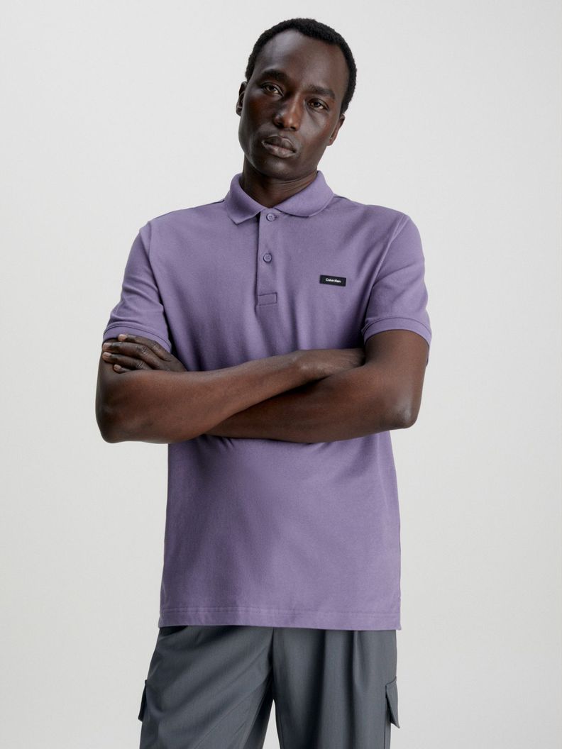 Polo Slim Button  Morado Calvin Klein-0