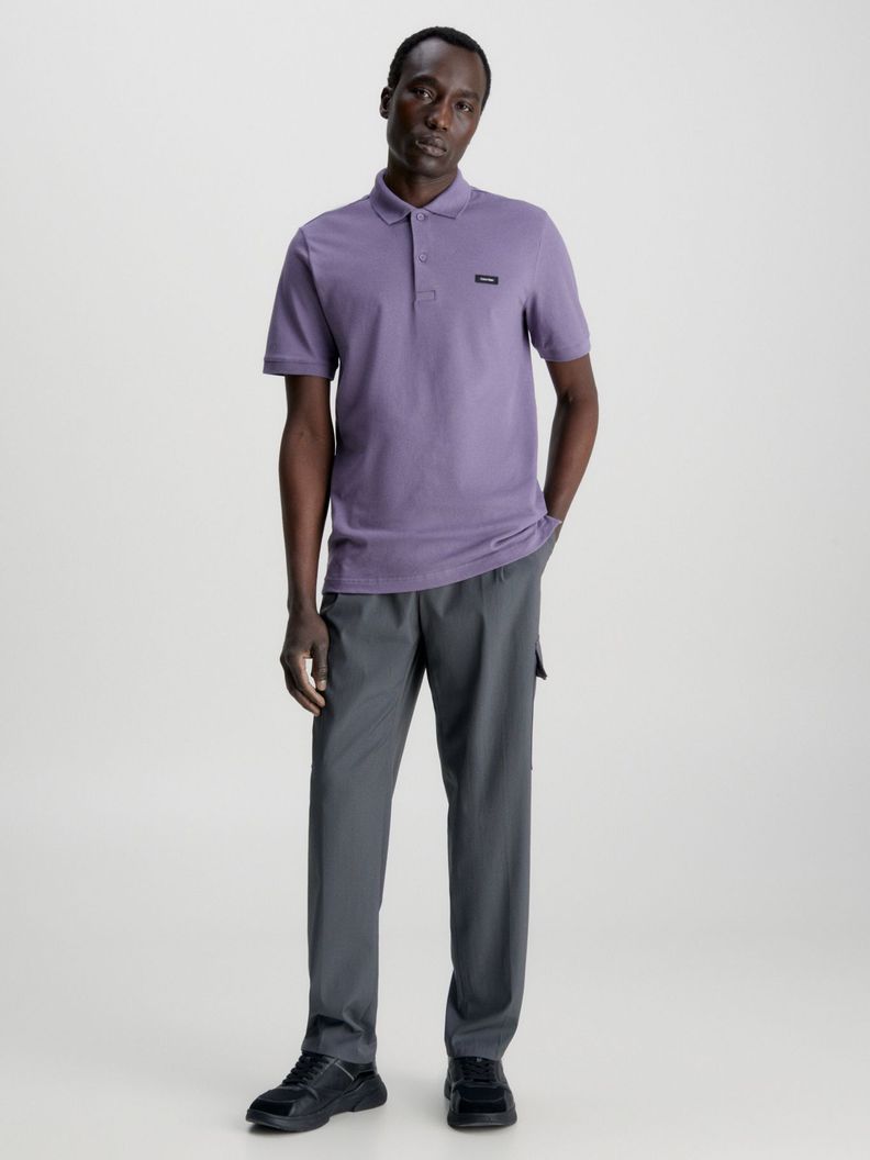 Polo Slim Button  Morado Calvin Klein-1