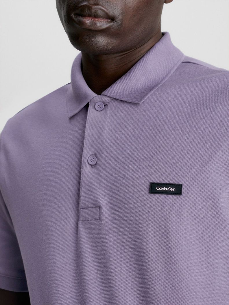 Polo Slim Button  Morado Calvin Klein-3