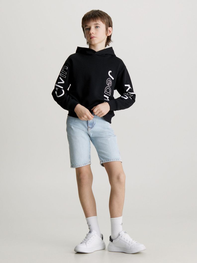 Polerón con Gorro Niño Maxi Negro Calvin Klein-1