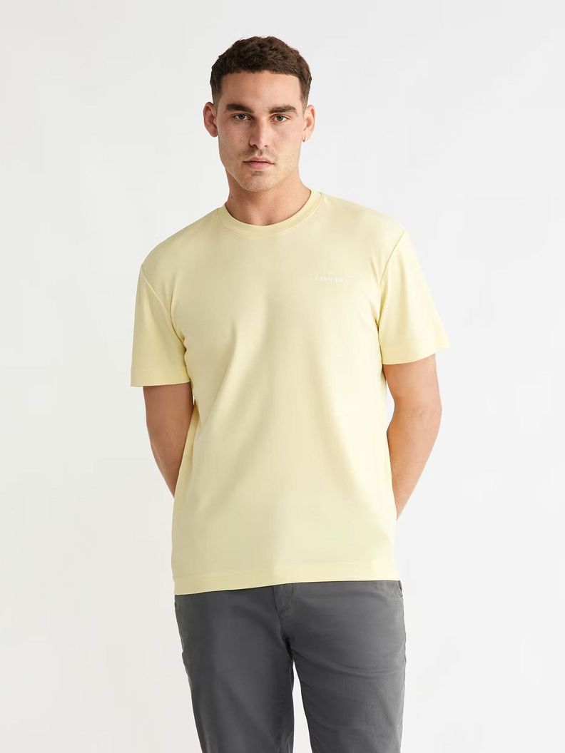 Polera Micro Logo Amarillo Calvin Klein