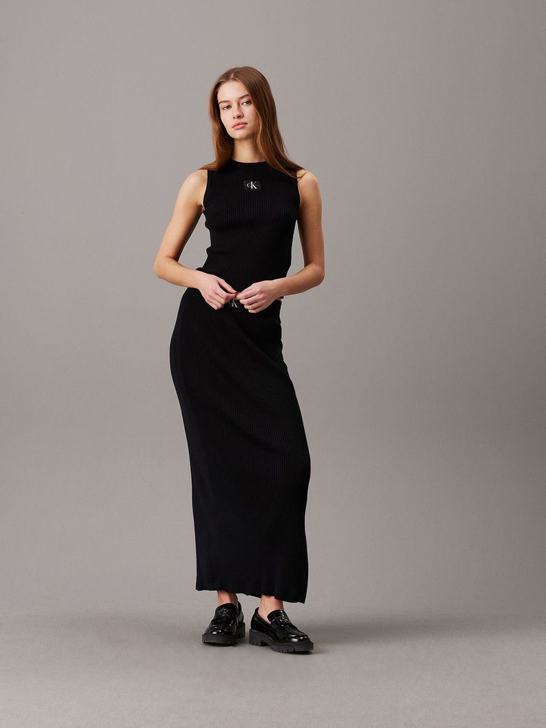 Falda Woven Label Negro Calvin Klein-1