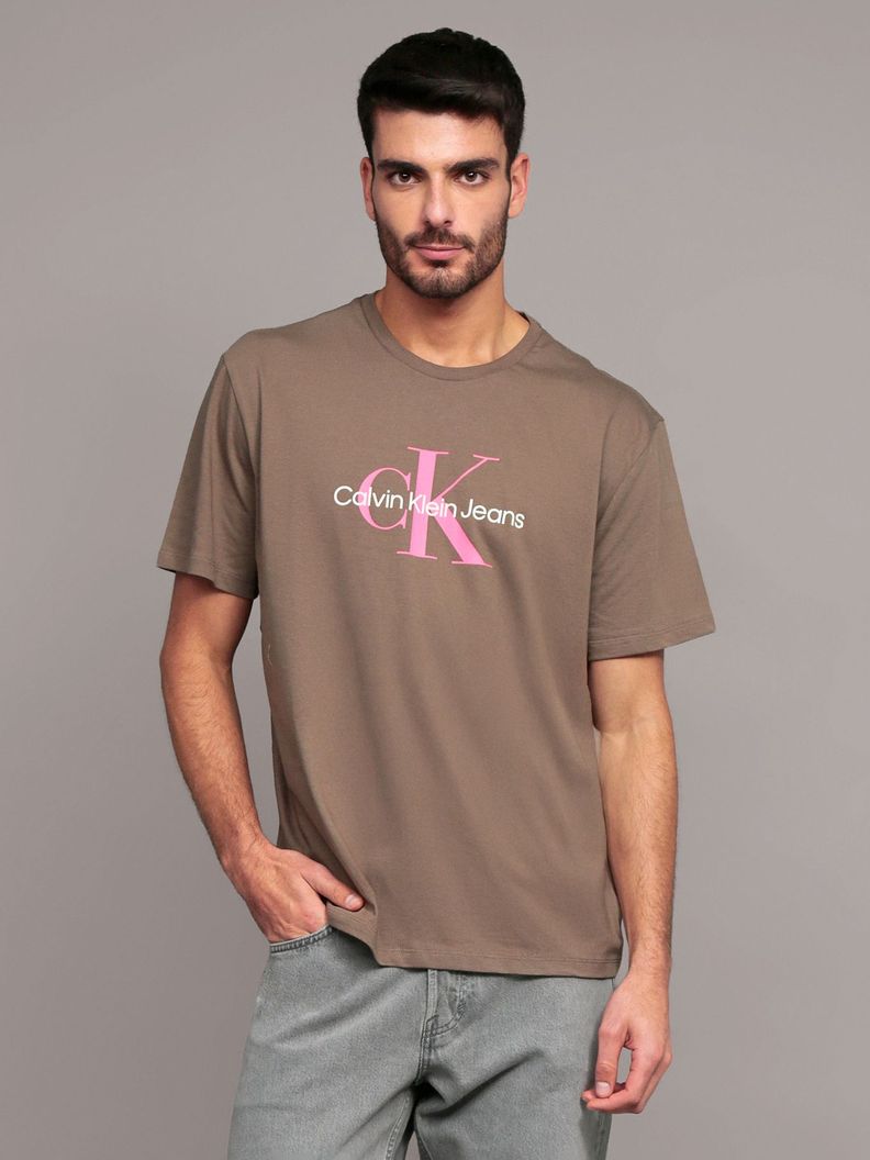 Polera Monogram Cafe Calvin Klein S