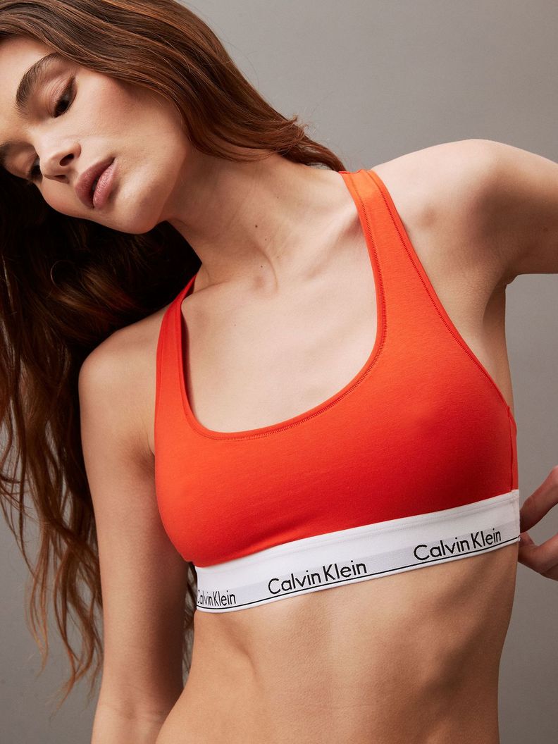 Bralette Modern Cotton Naranja Calvin Klein-3