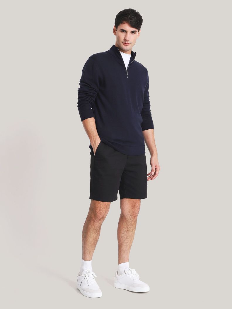Sweater con Cierre Merino Quarter Azul Calvin Klein-1