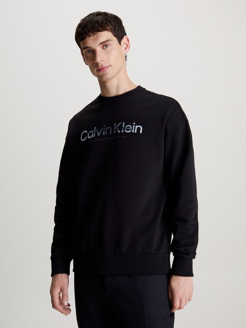 Polerón Diffused Logo Negro Calvin Klein-0