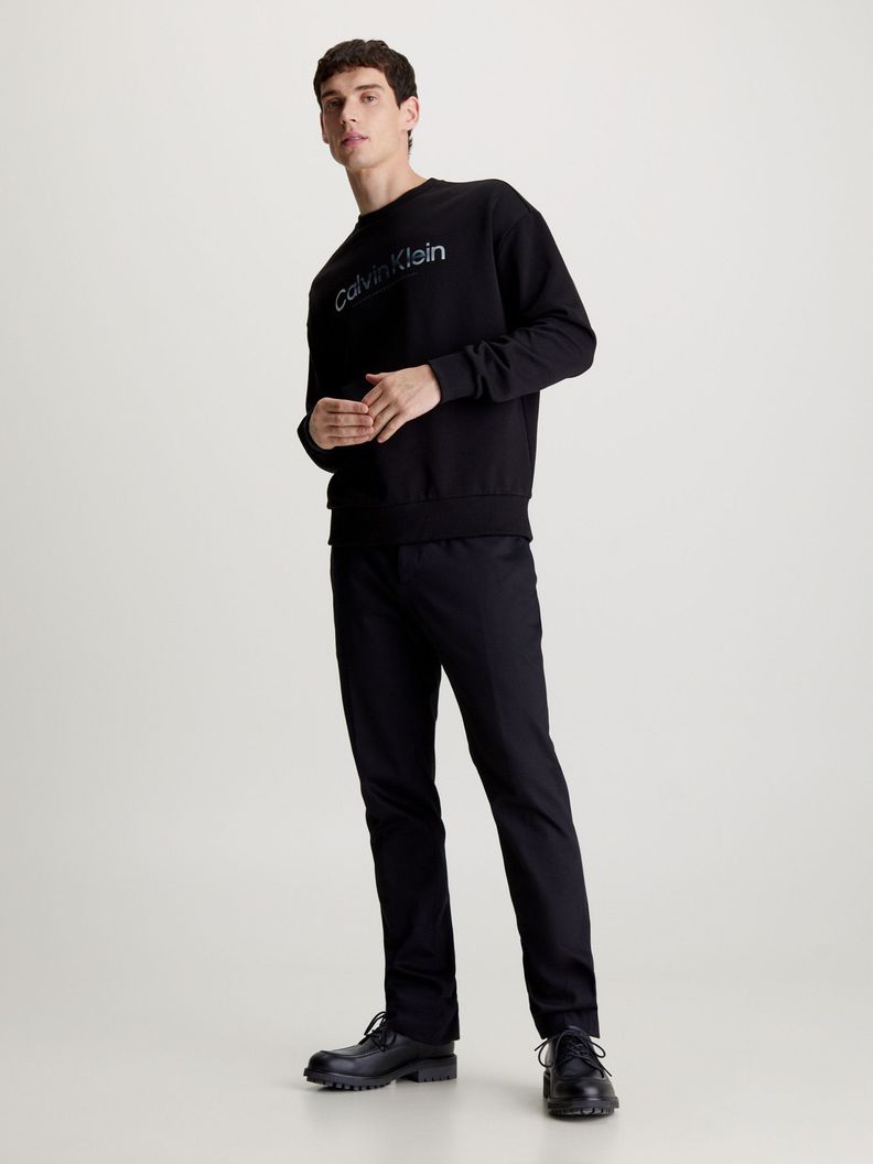 Polerón Diffused Logo Negro Calvin Klein-1